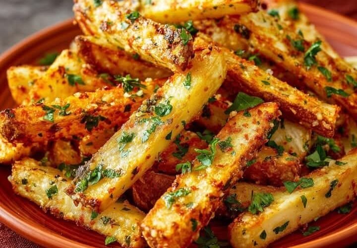 Air Fryer Garlic Parmesan Fries