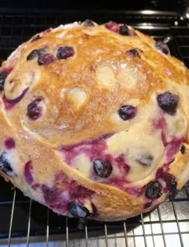 Blueberry Lemon Cream Cheese Sourdough Bread