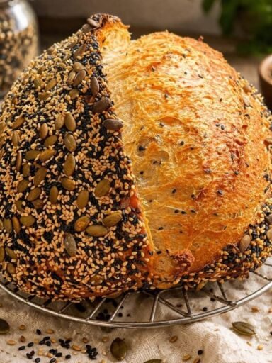 Homemade Multi Seed Sourdough Bread