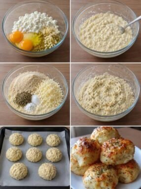 Fluffy Cottage Cheese Garlic Rolls