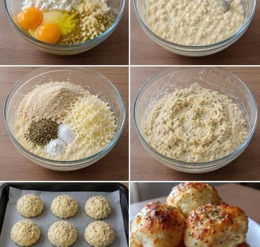 Fluffy Cottage Cheese Garlic Rolls