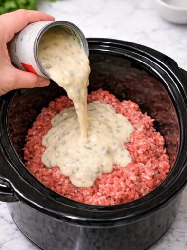 Crockpot Creamy Mushroom Beef