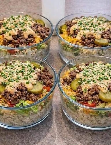 Big Mac Cheeseburger Protein Bowl