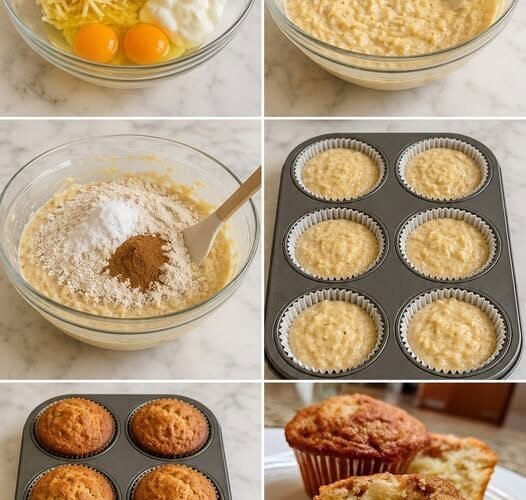 Fluffy Apple Yogurt Muffins