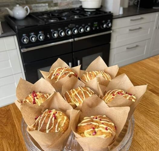 Lemon Raspberry Protein Muffins