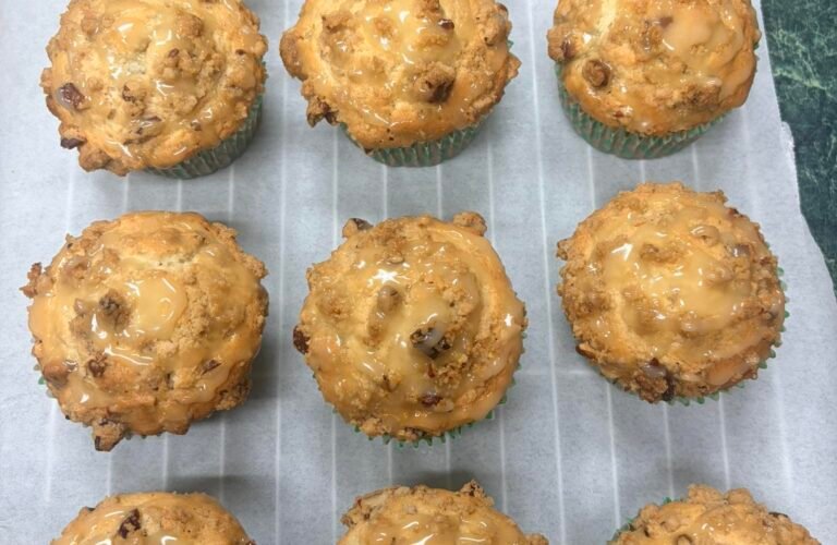Maple Pecan Sourdough Muffins