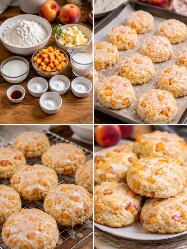 Peach Buttermilk Biscuits