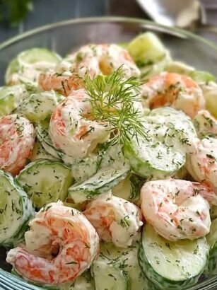 High Protein Shrimp And Cucumber Salad