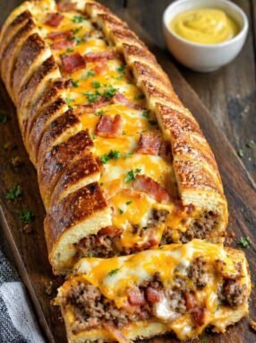 Sourdough Cheese Stuffed Garlic Bread