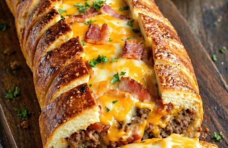 Sourdough Cheese Stuffed Garlic Bread