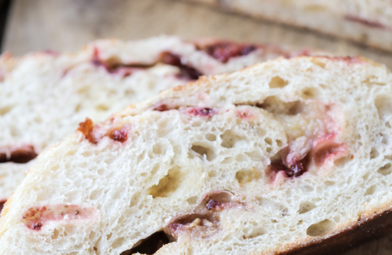 Sourdough Strawberry White Chocolate Bread
