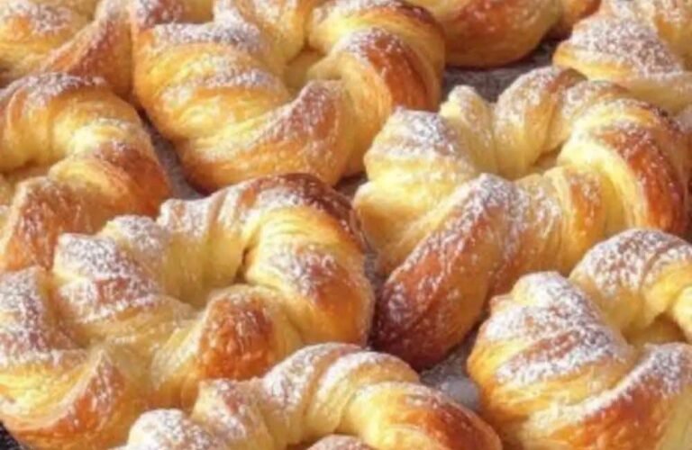 Sourdough Twisted Sugar Puff Pastry Rolls