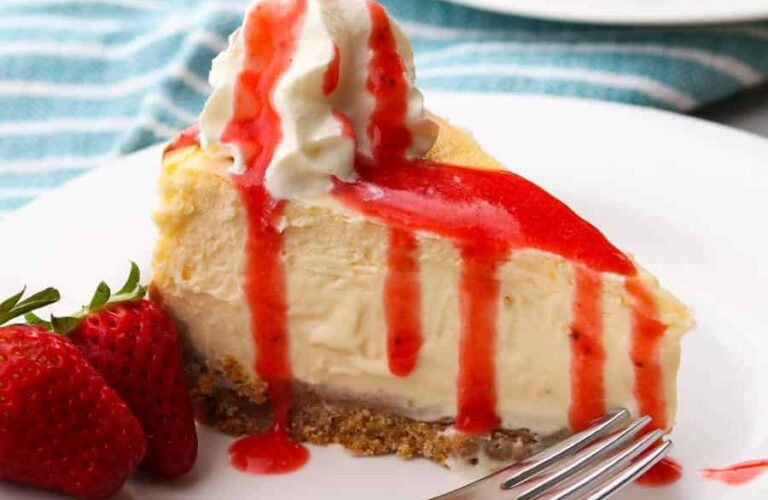 Thermomix Cheesecake with Strawberry Sauce
