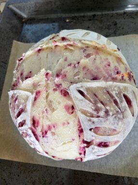 sourdough bread mix with purple sweet potato