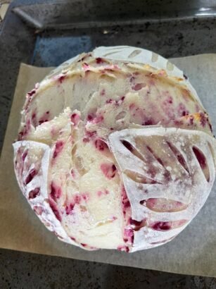 sourdough bread mix with purple sweet potato