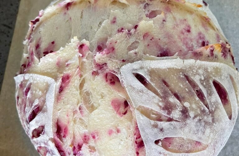 sourdough bread mix with purple sweet potato