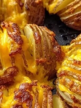Air Fryer Loaded Hasselback Potatoes