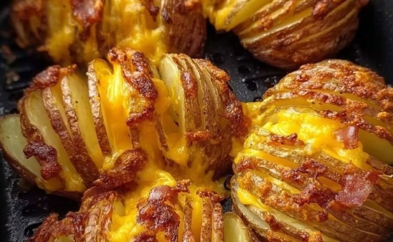 Air Fryer Loaded Hasselback Potatoes