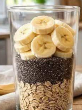 Sugar-Free Creamy Banana Chia Oat Pudding Recipe