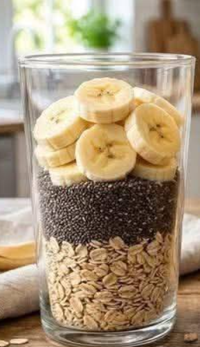 Sugar-Free Creamy Banana Chia Oat Pudding Recipe